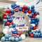 Red Blue White Balloon Garland Double Stuffed Royal Blue Red Balloons Pearl White Sand Pastel Balloon Arch Kit for Birthday Baby Shower 4th of July Patriotic Graduation Party Decorations